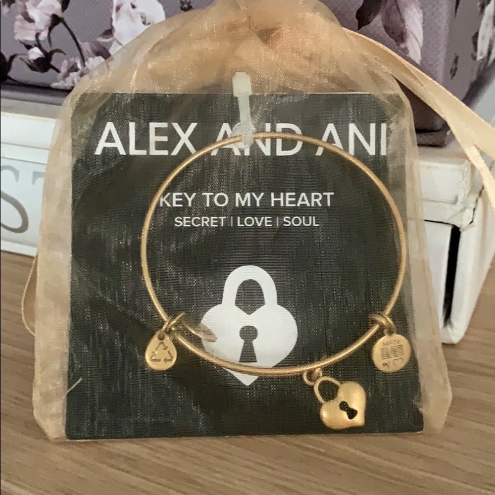Alex and Ani Key to My Heart Expandable Gold
